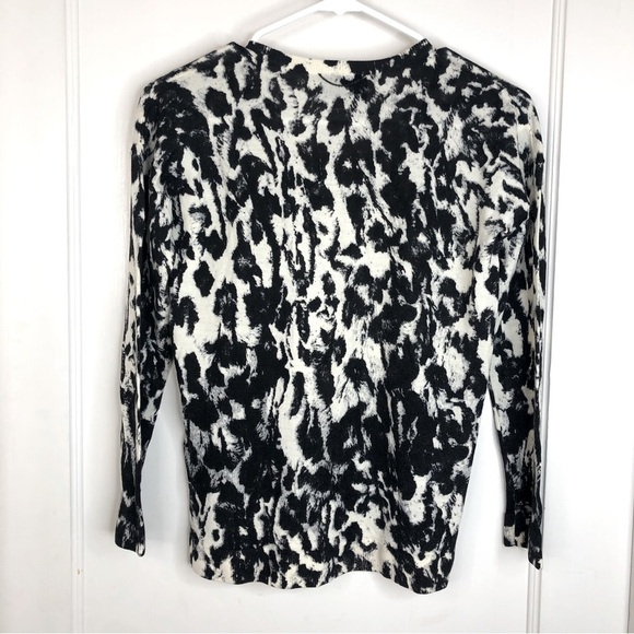The Kooples sweater SPORT Black white merino wool crewneck pullover size small - Picture 2 of 9